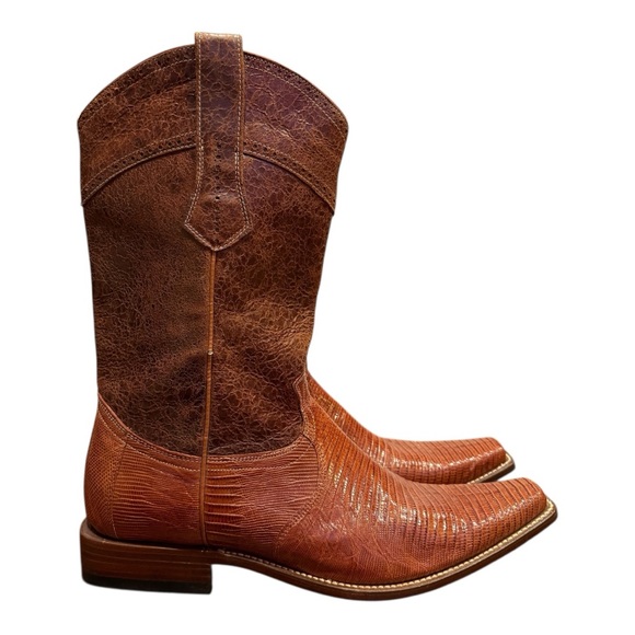 King Exotic Lizard Leather Western Boots Men’s Sz 10 - Picture 5 of 7